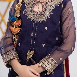 Elegant Navy Blue Kids Matching Set